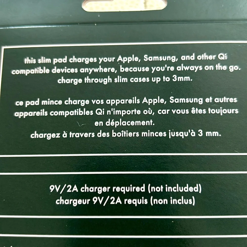 Kate Spade Wireless Magnetic Phone Charging Pad NEW Iridescent Pearl Gift Glam